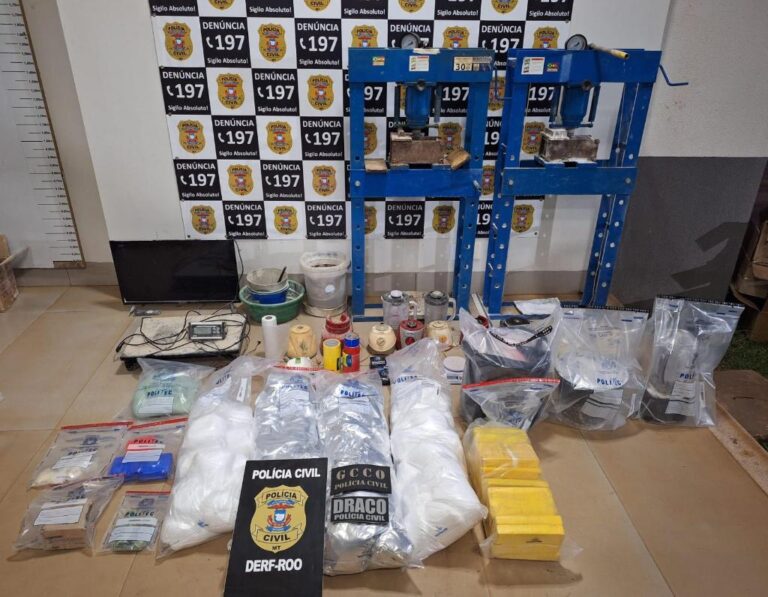 Polícia Civil fecha laboratório do tráfico de facção criminosa em Rondonópolis