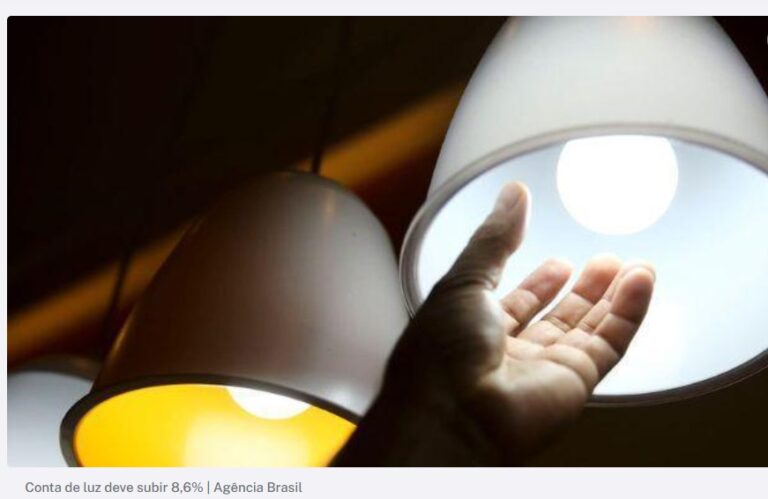 Conta de luz deve subir 8,6% em 2026, acima da inflação